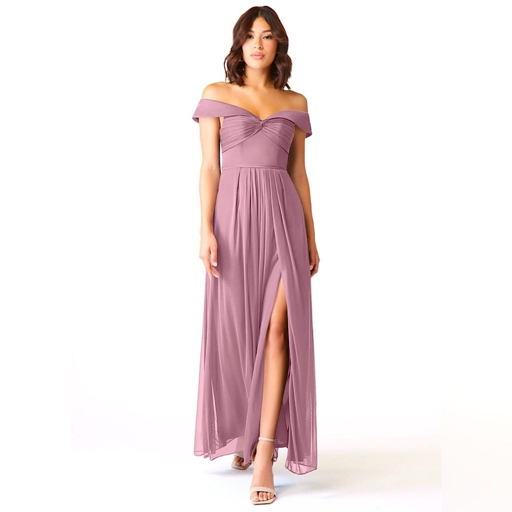 Azazie, Extra Small, Dusty Rose, Almendra Bridesmaid Dress